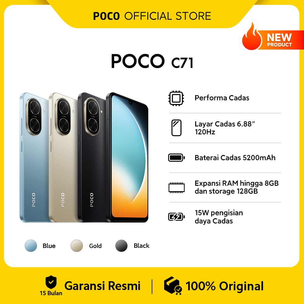 Pilih Mana? POCO C71 vs vivo Y19S vs Redmi 15C (HP 1 Jutaan Terbaik 2026)