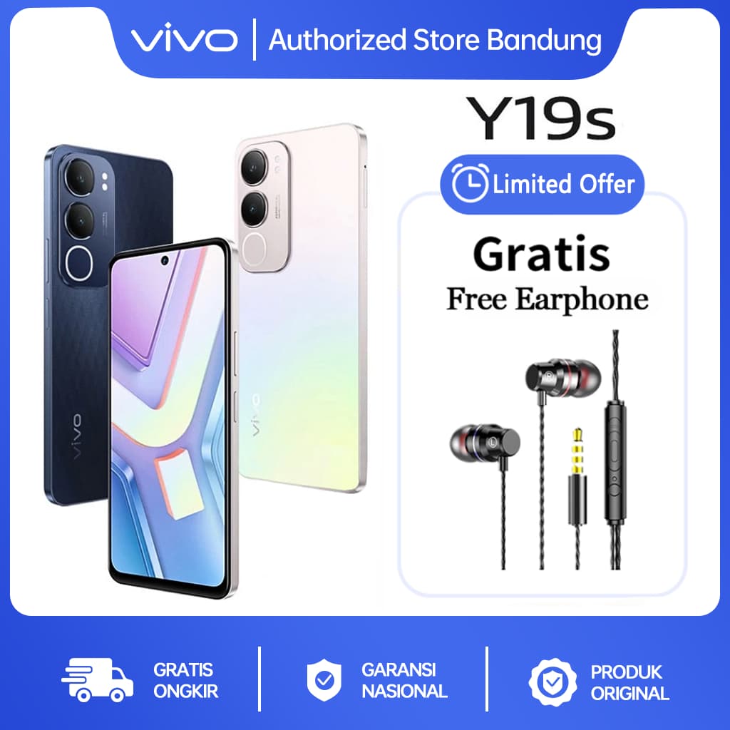 vivo Y19S (4/64) - 50 MP AI Camera, 5500mAh+15W FlashCharge, SGS Drop Resistance, IP64 Dust Waterproof, Dual Speaker Audio Boost