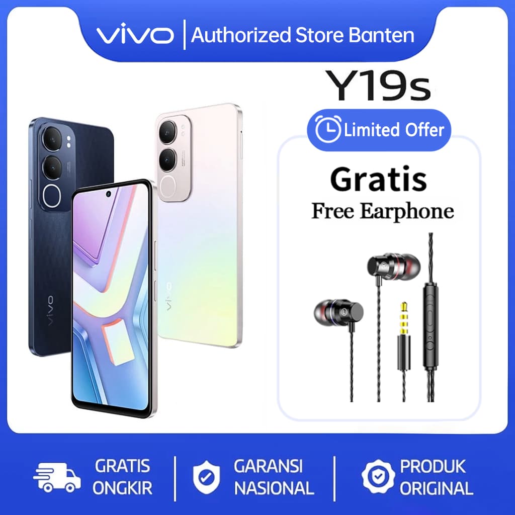 vivo Y19S 50 MP AI Camera, 5500mAh+15W FlashCharge, SGS Drop Resistance, IP64 Dust Waterproof, Dual Speaker Audio Boost